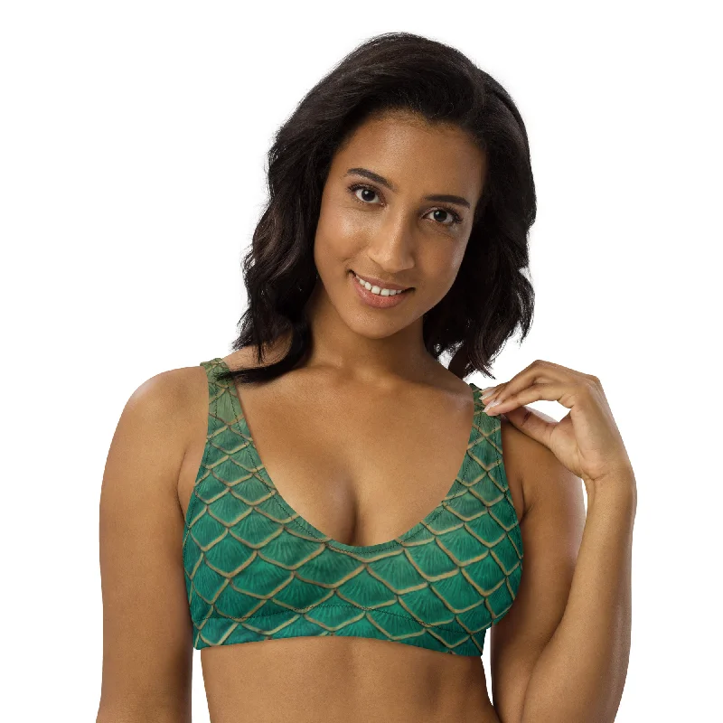 Lace - trimmed bikini for an elegant and romantic touchThe Ten Year Recycled Padded Bikini Top