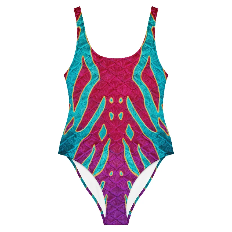 Striped bikini with a classic pattern for a timeless beach aestheticThe Alchemist One-Piece Swimsuit