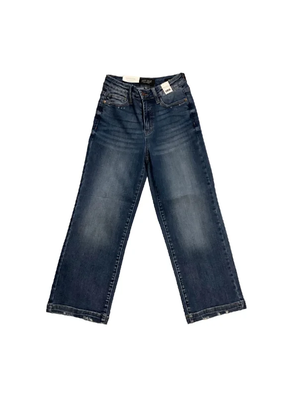 Cropped Wide Leg Jean In Medium Blue