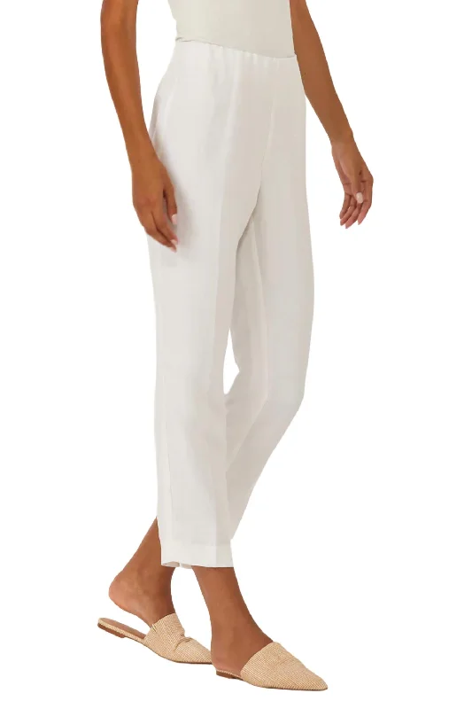 Sutton Cropped Pant In White