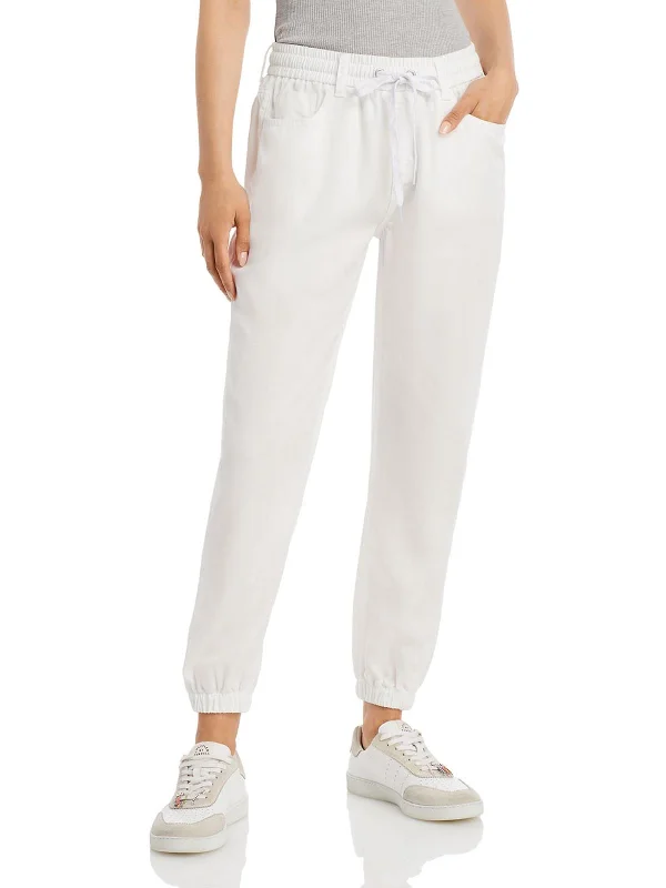 Womens Tencel Drawstring Jogger Pants