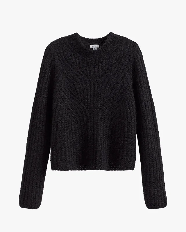 Plus - Size Women Sweater with a Flattering FitAlpaca Wool Crewneck Sweater