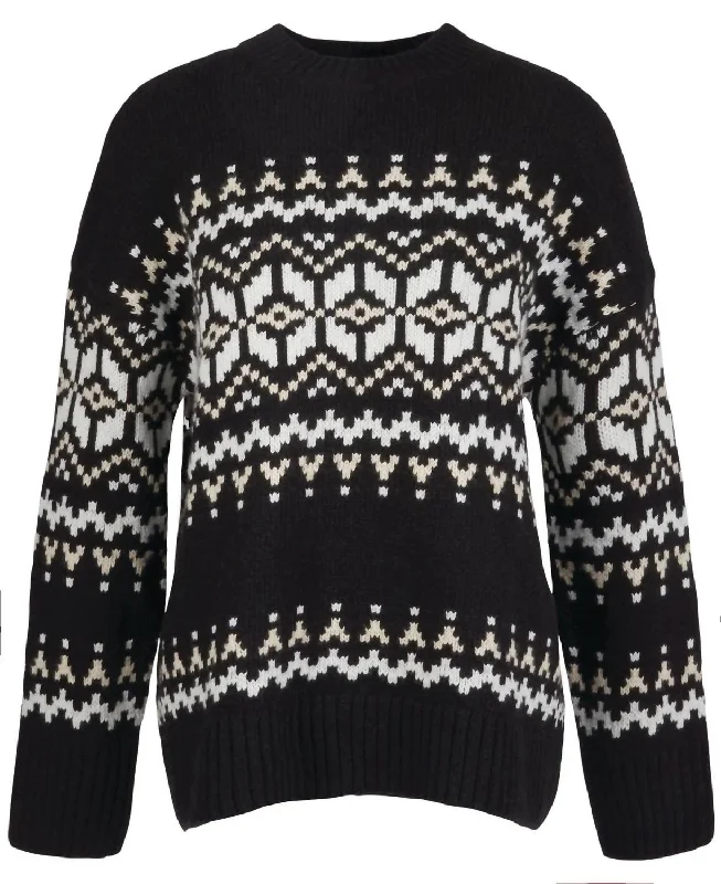 Cashmere Women Sweater with a Luxurious Soft TouchCleaver Knitted Jumper Sweater In Black