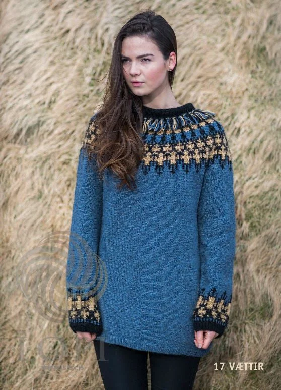 Plus - Size Women Sweater with a Flattering FitVættir Women Wool Sweater Blue