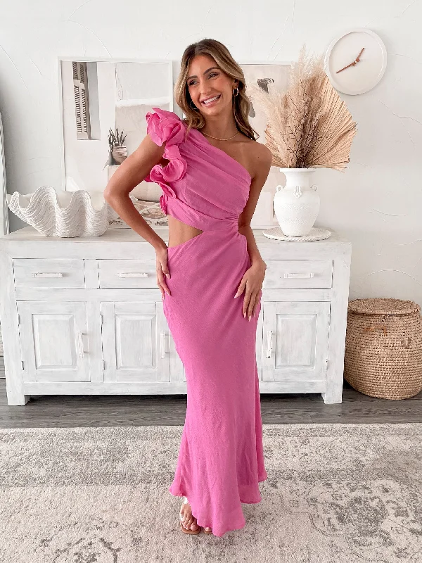 Lace - Embellished Women Dress for an Elegant and Sophisticated AppearanceLace - Embellished Women Dress for an Elegant and Sophisticated AppearanceAyleen Dress - Pink