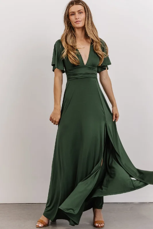 Sleeveless Women Dress in Bright Colors for Summer PartiesSleeveless Women Dress in Bright Colors for Summer PartiesEmberly Maxi Dress | Hunter Green