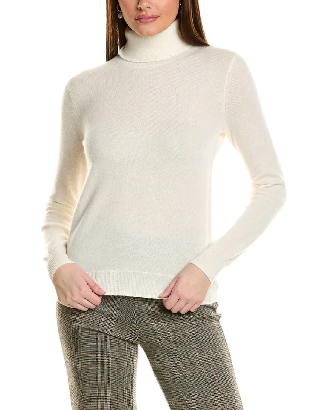 Hand - Knitted Women Sweater with Artisanal CharmAmicale Cashmere Basic Turtleneck Cashmere Sweater