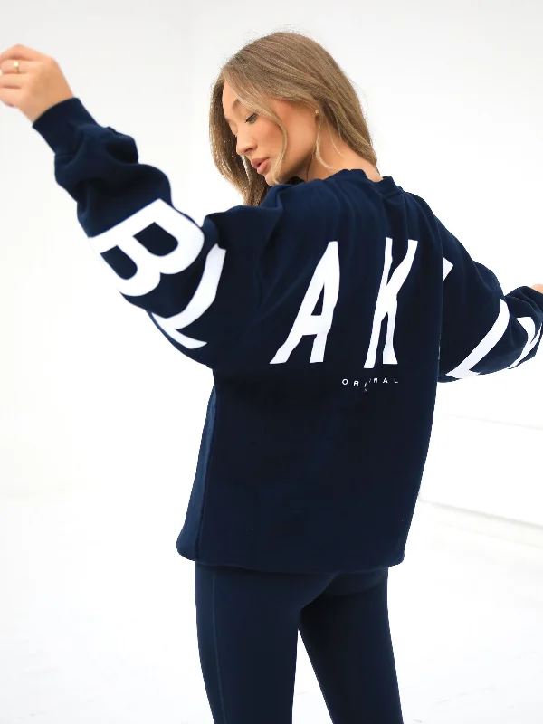 Color - Blocked Women Sweater for a Bold Fashion StatementIsabel Oversized Sweater - Navy