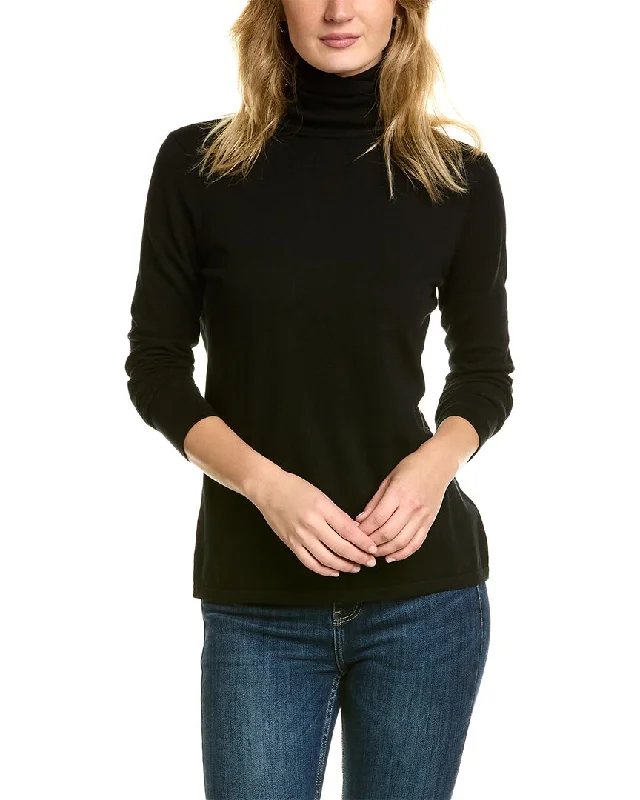 V - Neck Women Sweater to Elongate the NecklineEdinburgh Knitwear Turtleneck Sweater