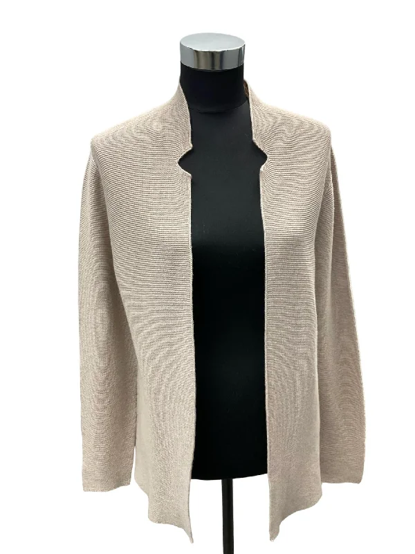 V - Neck Women Sweater to Elongate the NecklineLong Sleeve Open Cardigan In Mud