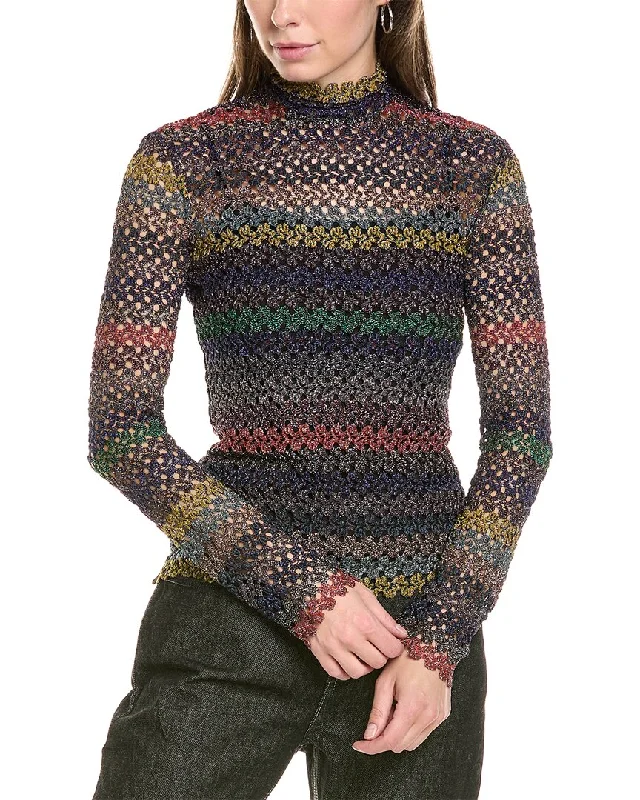 V - Neck Women Sweater to Elongate the NecklineMissoni Crochet Top