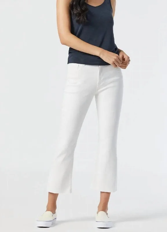 Cargo women jeans with multiple pockets for added functionalityAnika Cropped Flare Jeans In Off-White La Vintage