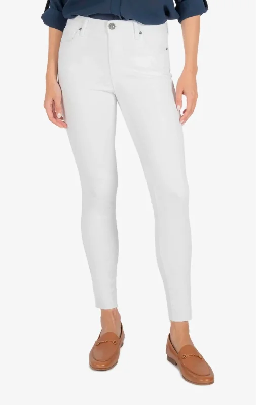 Acid - wash women jeans with a retro finishConnie High Rise Ankle Skinny Jean in White