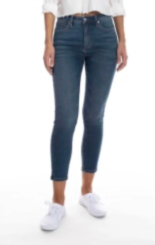 Colored women jeans in vibrant hues like red and yellowHigh-Rise Skinny Ankle Jean In Medium Canoe