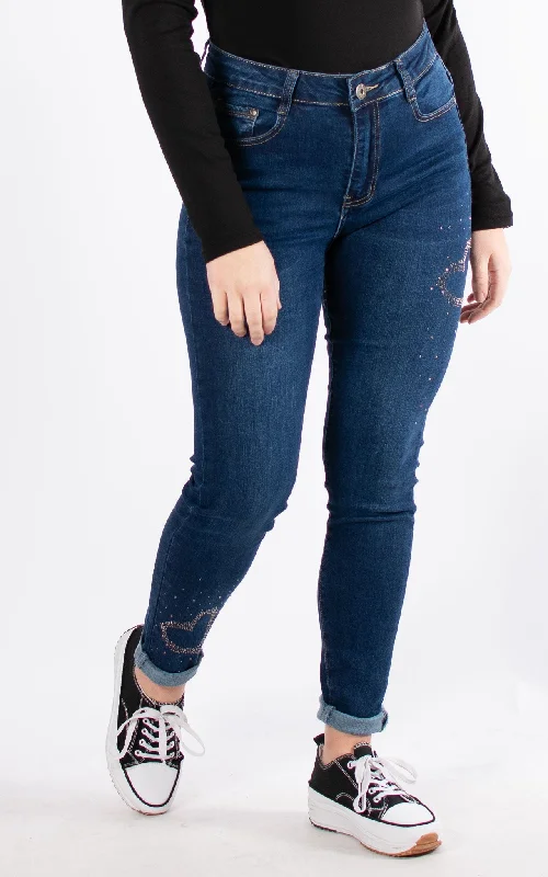 Jeggings women jeans combining the comfort of leggings and style of jeansJeans | Hearts | Dark Denim