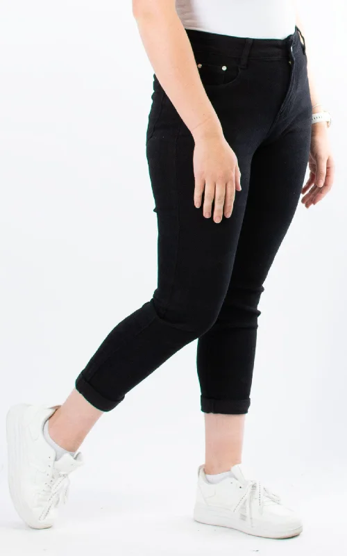 Dark - wash women jeans for a sophisticated and slimming effectJeans | Mom | Black