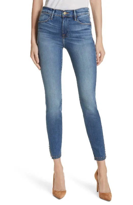 Ripped women jeans for a rebellious and fashion - forward styleLe High Rise Skinny Jean In Hazelwood