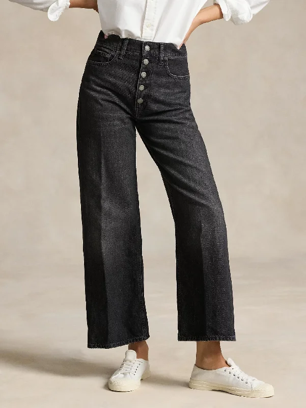 Straight - leg women jeans with a classic and timeless appealJeans in Cotone Egiziano Cropped Grigio