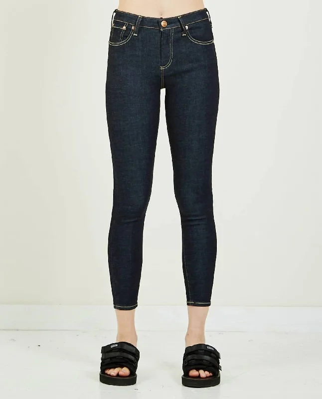 Ripped women jeans for a rebellious and fashion - forward styleSideway Super Skinny Jean in Rinse