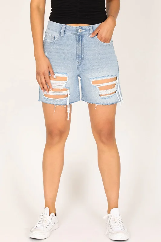 High - waisted women jeans for a flattering silhouetteSuper High Rise Boyfriend Short