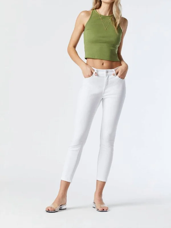 Distressed women jeans for a trendy and edgy lookTess Skinny Jeans In Double White Supersoft