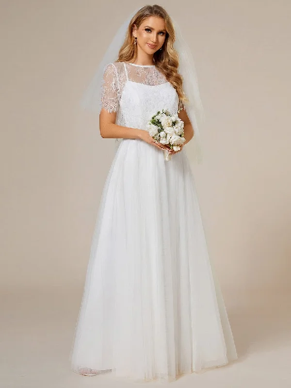 Strapless Women Dress with a Built - in Bra for Comfort and SupportStrapless Women Dress with a Built - in Bra for Comfort and SupportLace Jacket A-Line Spaghetti Strap Wedding Dress