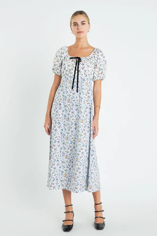 Sheath Women Dress with a Tailored Fit for a Professional LookSheath Women Dress with a Tailored Fit for a Professional LookFloral Print Puff Sleeve Maxi Dress