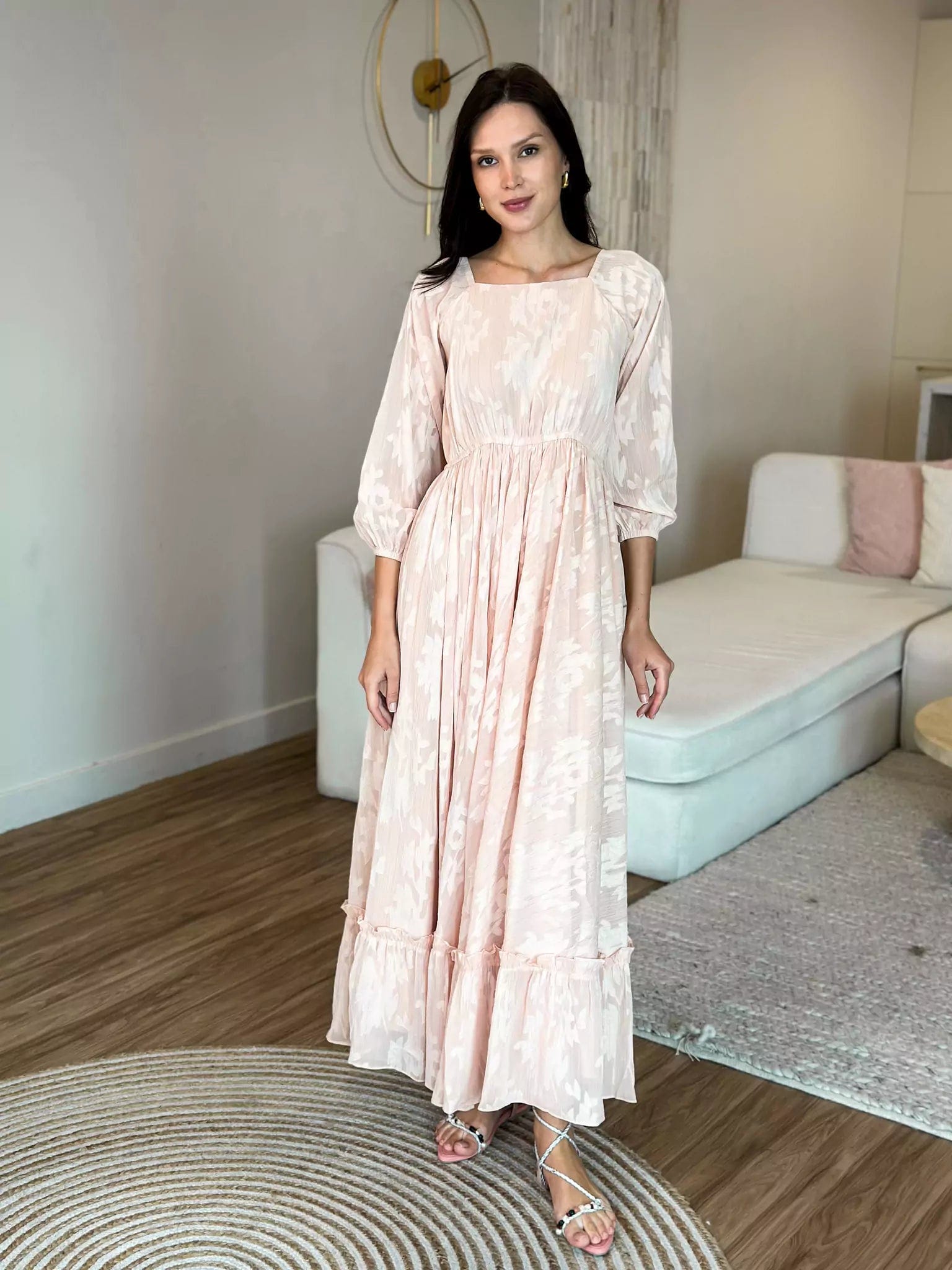 Mermaid - Style Women Dress with a Fitted Silhouette for Special OccasionsMermaid - Style Women Dress with a Fitted Silhouette for Special OccasionsIce Peach Long Dress