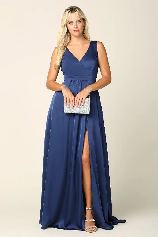 Shift Women Dress with a Simple and Classic Design for Everyday WearShift Women Dress with a Simple and Classic Design for Everyday WearLong Formal Sleeveless Satin Bridesmaids Dress