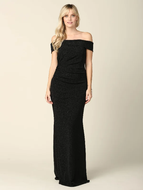 Empire Waist Women Dress to Accentuate the Bust and Conceal the WaistEmpire Waist Women Dress to Accentuate the Bust and Conceal the WaistLong Off Shoulder Metallic Fitted Formal Dress