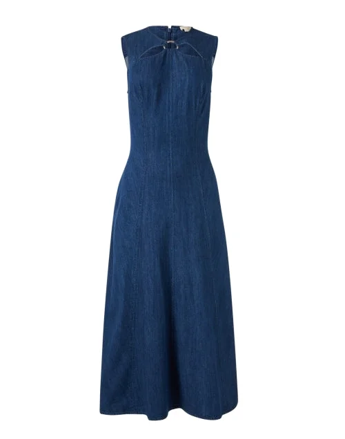 Mermaid - Style Women Dress with a Fitted Silhouette for Special OccasionsMermaid - Style Women Dress with a Fitted Silhouette for Special OccasionsMaria Indigo Denim Dress