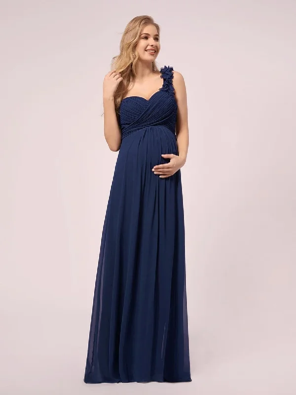 Backless Women Dress for a Sexy and Alluring Look at Evening EventsBackless Women Dress for a Sexy and Alluring Look at Evening EventsMaxi Long Flower One Shoulder Maternity Dress