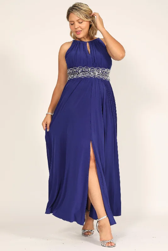 Empire Waist Women Dress to Accentuate the Bust and Conceal the WaistEmpire Waist Women Dress to Accentuate the Bust and Conceal the WaistR&M Richards 1328 Long Formal Beaded Waist Dress