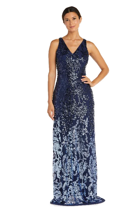 Strapless Women Dress with a Built - in Bra for Comfort and SupportStrapless Women Dress with a Built - in Bra for Comfort and SupportR&M Richards 9131 Long Sleeveless Formal Ombre Gown