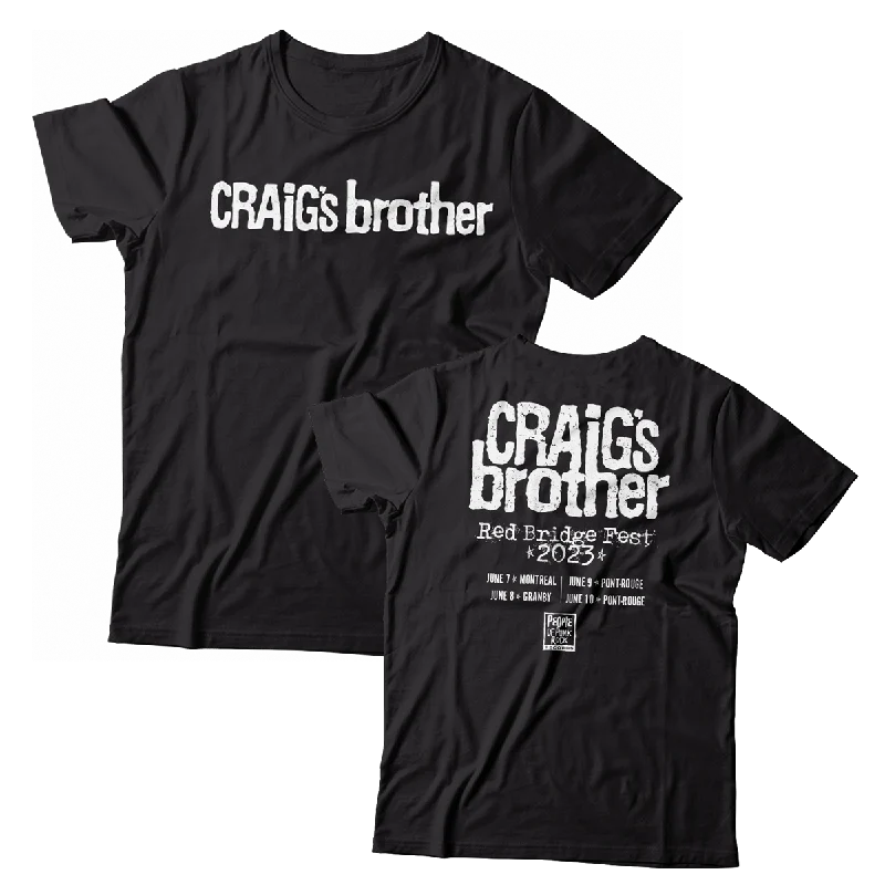 Pocketed Women T Shirt for Added FunctionalityPocketed Women T Shirt for Added FunctionalityCRAIG'S BROTHER - "Red Bridge Fest 2023" (Black) (T-Shirt)