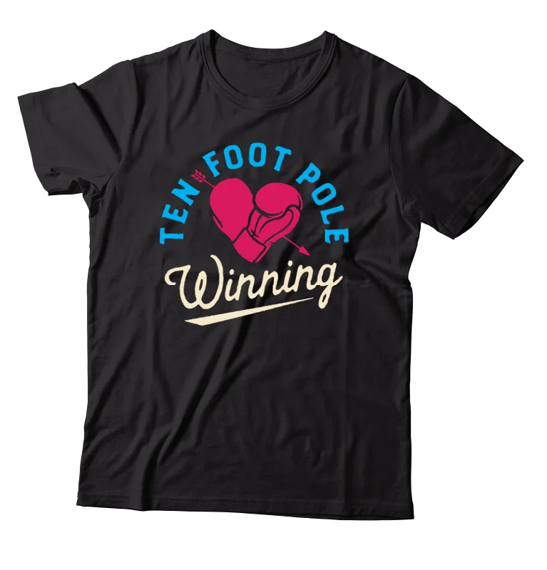 Crew Neck Women T Shirt with a Timeless DesignCrew Neck Women T Shirt with a Timeless DesignTEN FOOT POLE - "Winning Heart" (Black) (T-Shirt)