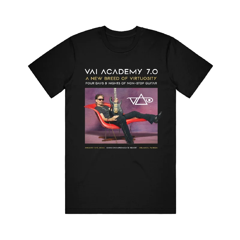 Crop Top Women T Shirt to Pair with High - Waisted BottomsCrop Top Women T Shirt to Pair with High - Waisted BottomsVai Academy 7.0 Black T-Shirt